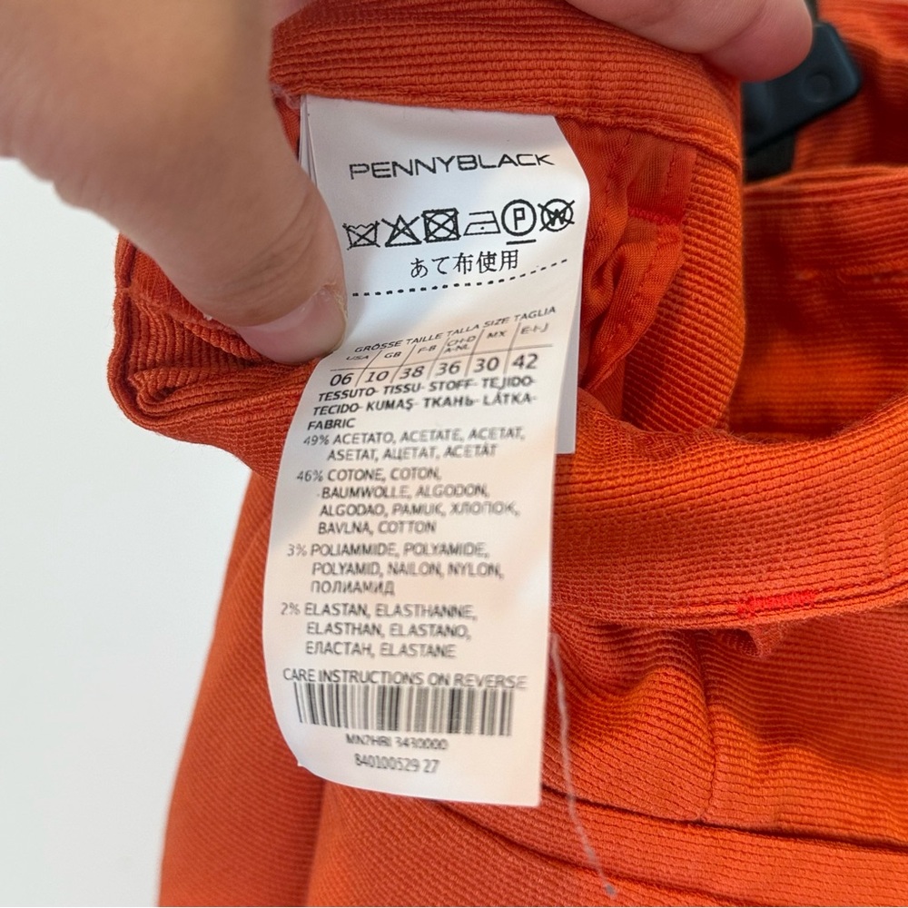 PennyBlack by MaxMara Label-cut Evvica Classic Trousers Orange.Size:US6 Spring - Picture 10 of 13